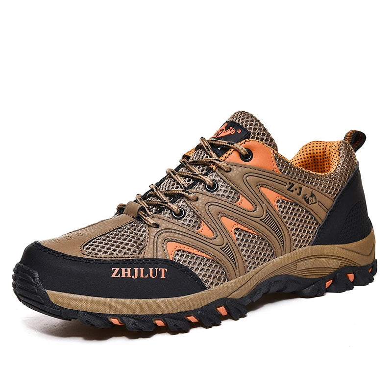 Spring Summer Air Mesh Breathable Waterproof Anti-skid Climbing Shoes Men's Outdoor Hiking Shoes Man New Trekking Trail Sneakers