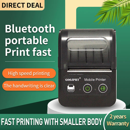 Mini Portable Bluetooth Thermal Receipt Printer Compatible With Multiple Systems Suitable For POS Machine to Print Receipts