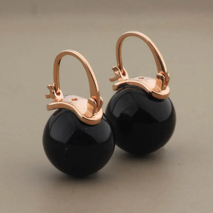 New Trendy Style Elegant Large Round Pearl Drop Earrings Big Pearl Earrings 14mm Bead Ear for Women
