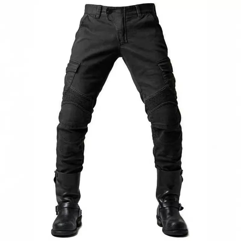 Men Denim Cargo Skinny Solid Pockets Pencil Pants Washed Ankle Length Jeans Vintage Moto Biker 2024 Summer Slim Fit Sheath