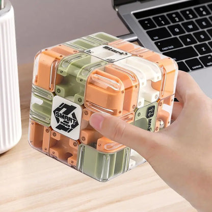 Large 3D Labyrinth Cube Puzzle, 3D Puzzles Maze Cube Ball Puzzle, Spatial Awareness Brain Training Toy Logic Development