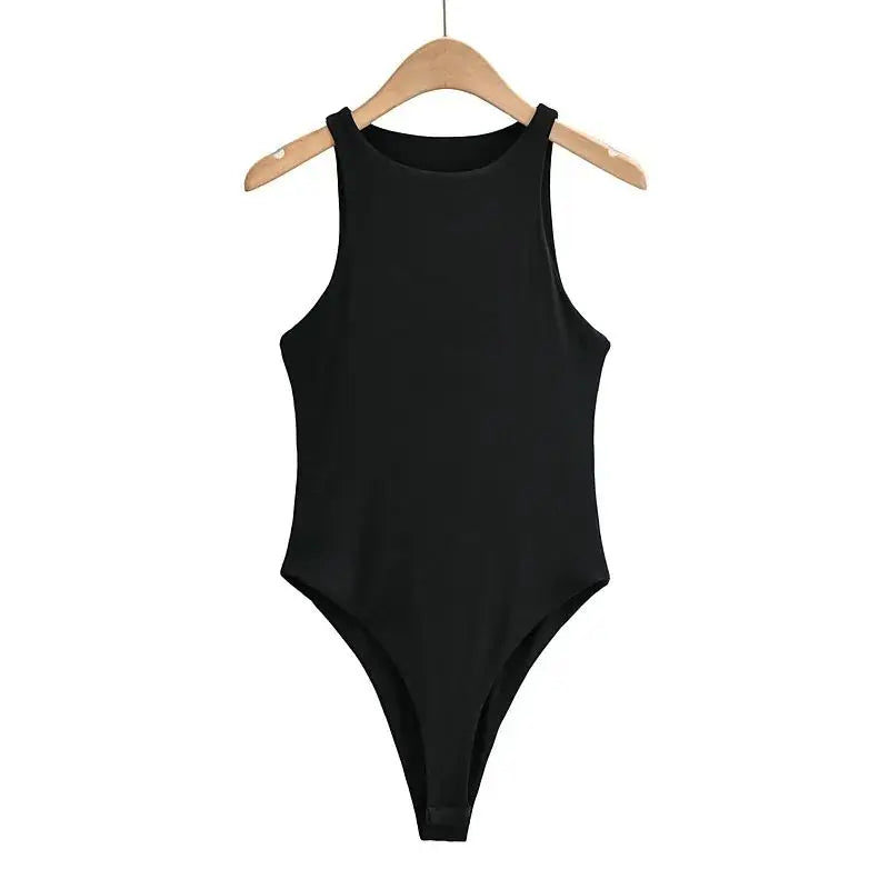Spring Summer Slim Fit Sexy V-neck Jumpsuit Flip Basic Top Casual Hotsweet Undershirt Women Bodysuit Lingerie Sleepwear Bodycone