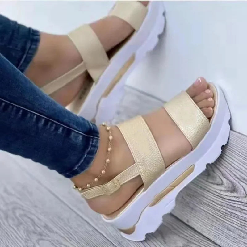 Summer Sandals for Women Fashion Platform Sandals Wedge  Casual Shoes Lightweight Heeled