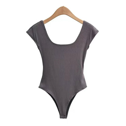 Spring Summer Slim Fit Sexy V-neck Jumpsuit Flip Basic Top Casual Hotsweet Undershirt Women Bodysuit Lingerie Sleepwear Bodycone