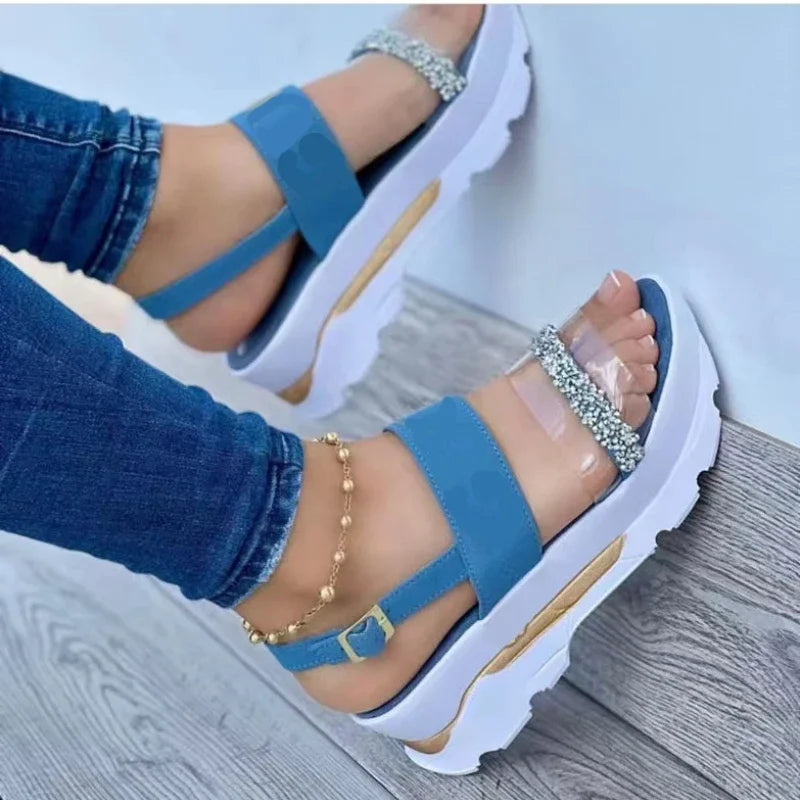Summer Sandals for Women Fashion Platform Sandals Wedge  Casual Shoes Lightweight Heeled