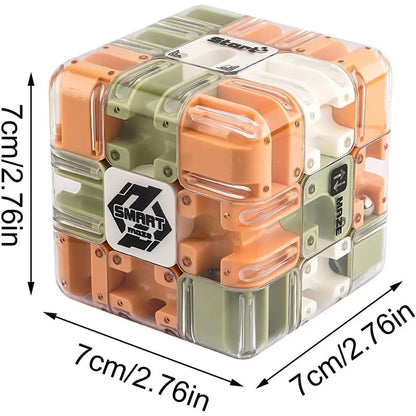 Large 3D Labyrinth Cube Puzzle, 3D Puzzles Maze Cube Ball Puzzle, Spatial Awareness Brain Training Toy Logic Development