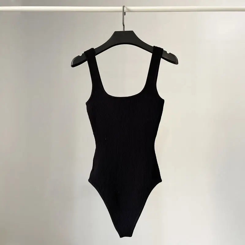 Spring Summer Slim Fit Sexy V-neck Jumpsuit Flip Basic Top Casual Hotsweet Undershirt Women Bodysuit Lingerie Sleepwear Bodycone