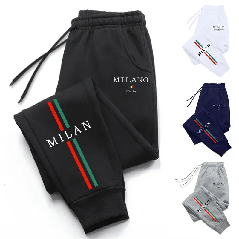 Hot Sales Jogging Fashion Print 2026 Spring Summer Men's Sweatpants Versatile Gym Comfort Soft Sports Casual Trousers Drawstring