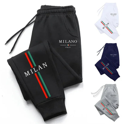 Hot Sales Jogging Fashion Print 2026 Spring Summer Men's Sweatpants Versatile Gym Comfort Soft Sports Casual Trousers Drawstring