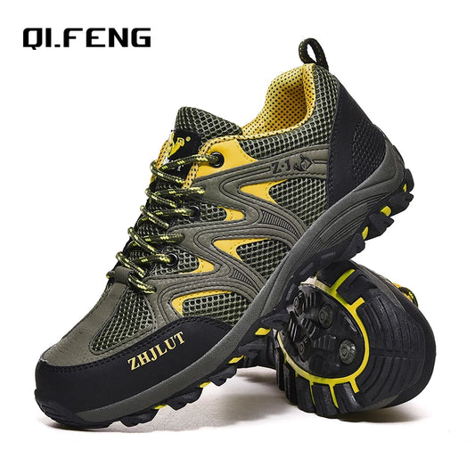 Spring Summer Air Mesh Breathable Waterproof Anti-skid Climbing Shoes Men's Outdoor Hiking Shoes Man New Trekking Trail Sneakers
