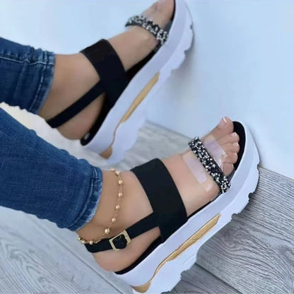 Summer Sandals for Women Fashion Platform Sandals Wedge  Casual Shoes Lightweight Heeled