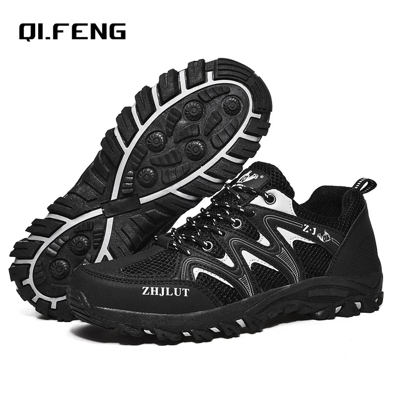 Spring Summer Air Mesh Breathable Waterproof Anti-skid Climbing Shoes Men's Outdoor Hiking Shoes Man New Trekking Trail Sneakers