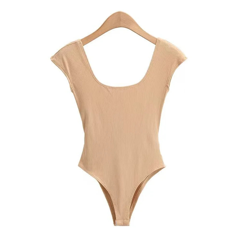 Spring Summer Slim Fit Sexy V-neck Jumpsuit Flip Basic Top Casual Hotsweet Undershirt Women Bodysuit Lingerie Sleepwear Bodycone