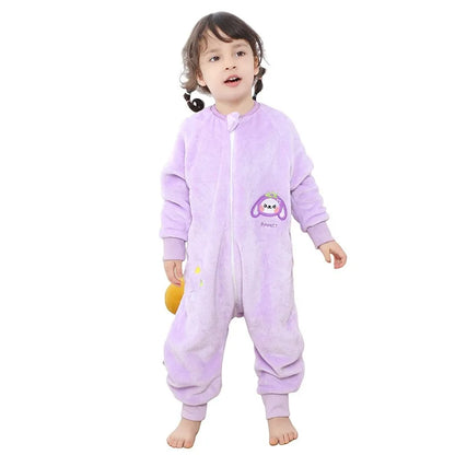 Kids Winter Plush Pajamas Children Cow Bear Sleepwear Keep Warm Kigurumi For Boys Girls Flannel Fleece Sleeping Clothes