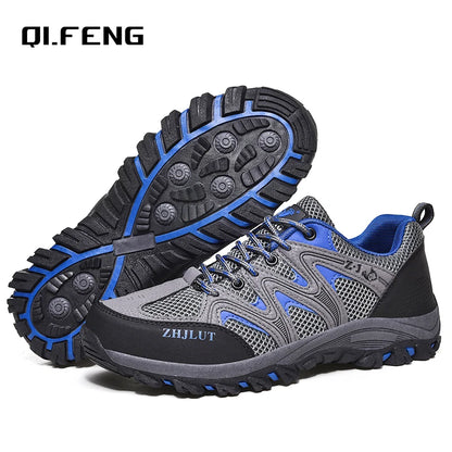 Spring Summer Air Mesh Breathable Waterproof Anti-skid Climbing Shoes Men's Outdoor Hiking Shoes Man New Trekking Trail Sneakers