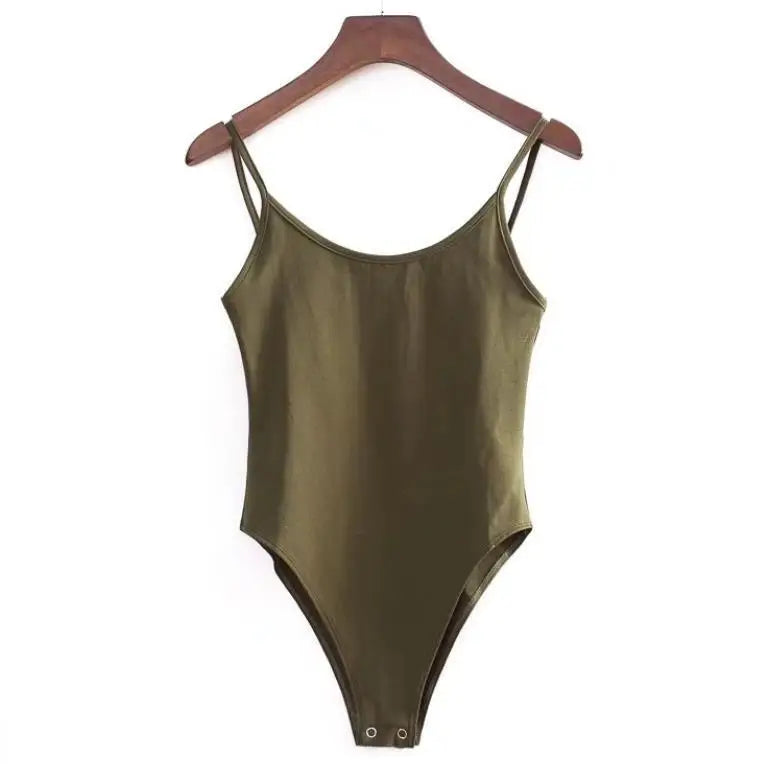 Spring Summer Slim Fit Sexy V-neck Jumpsuit Flip Basic Top Casual Hotsweet Undershirt Women Bodysuit Lingerie Sleepwear Bodycone