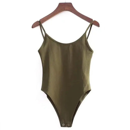 Spring Summer Slim Fit Sexy V-neck Jumpsuit Flip Basic Top Casual Hotsweet Undershirt Women Bodysuit Lingerie Sleepwear Bodycone